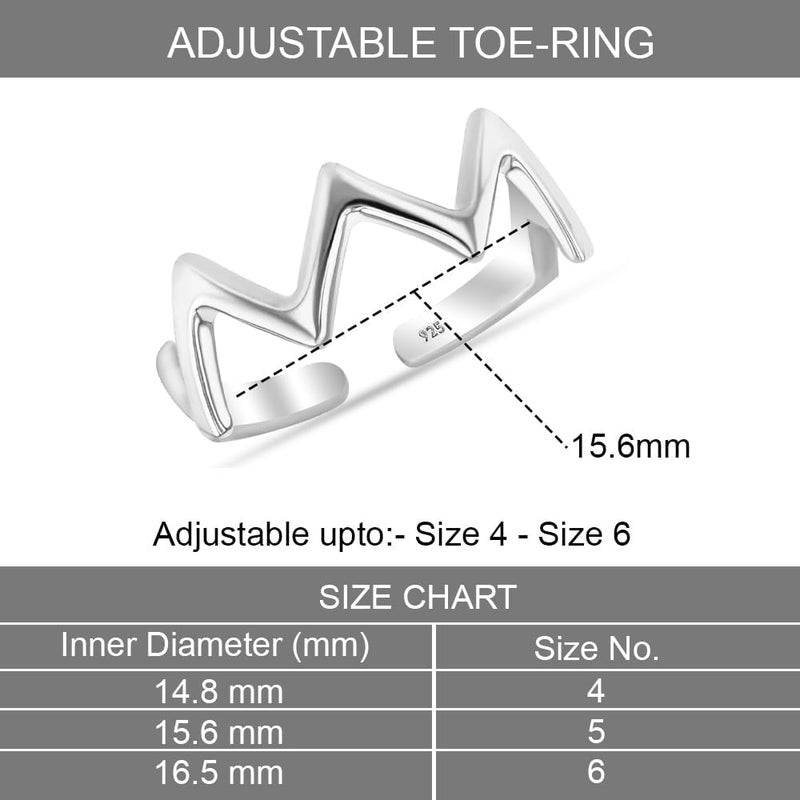 LeCalla 925 Sterling Silver Minimalist Toe Rings Set Simple Open Adjustable Toe-Rings for Women - Image 5